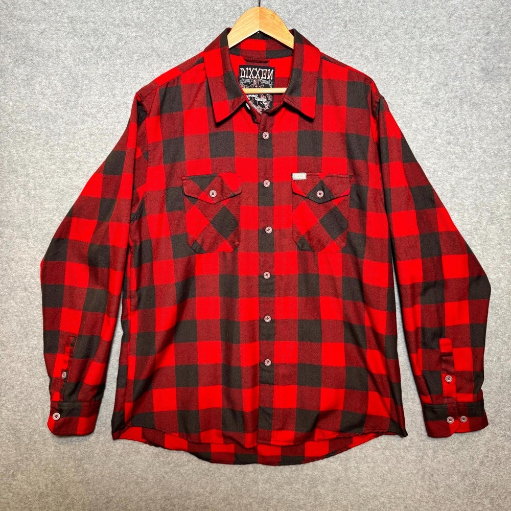Dixxon Flannel Co. Fifty Fifty Shirt Men's XL Red Buffalo Long Sleeve Button-Up‎